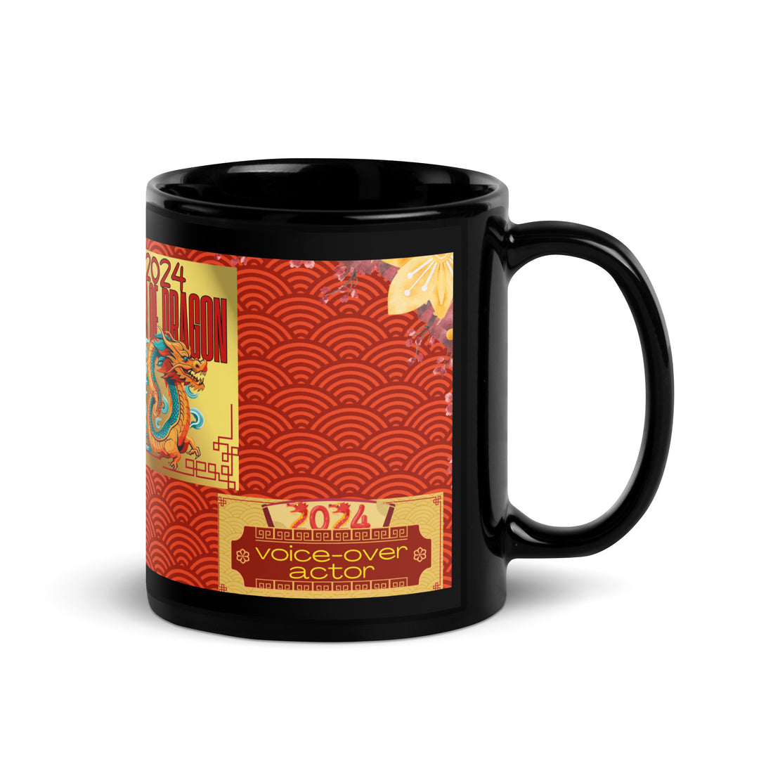 Year of the Dragon 2024: Voice Over Actor: Classic Ceramic Black Glossy Mug