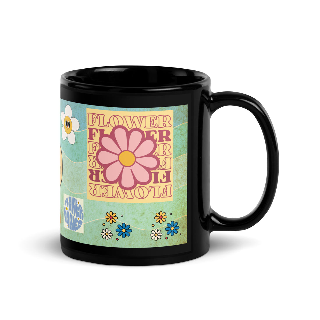 Groovy Motivational Affirmations: Classic Ceramic Black Glossy Mug