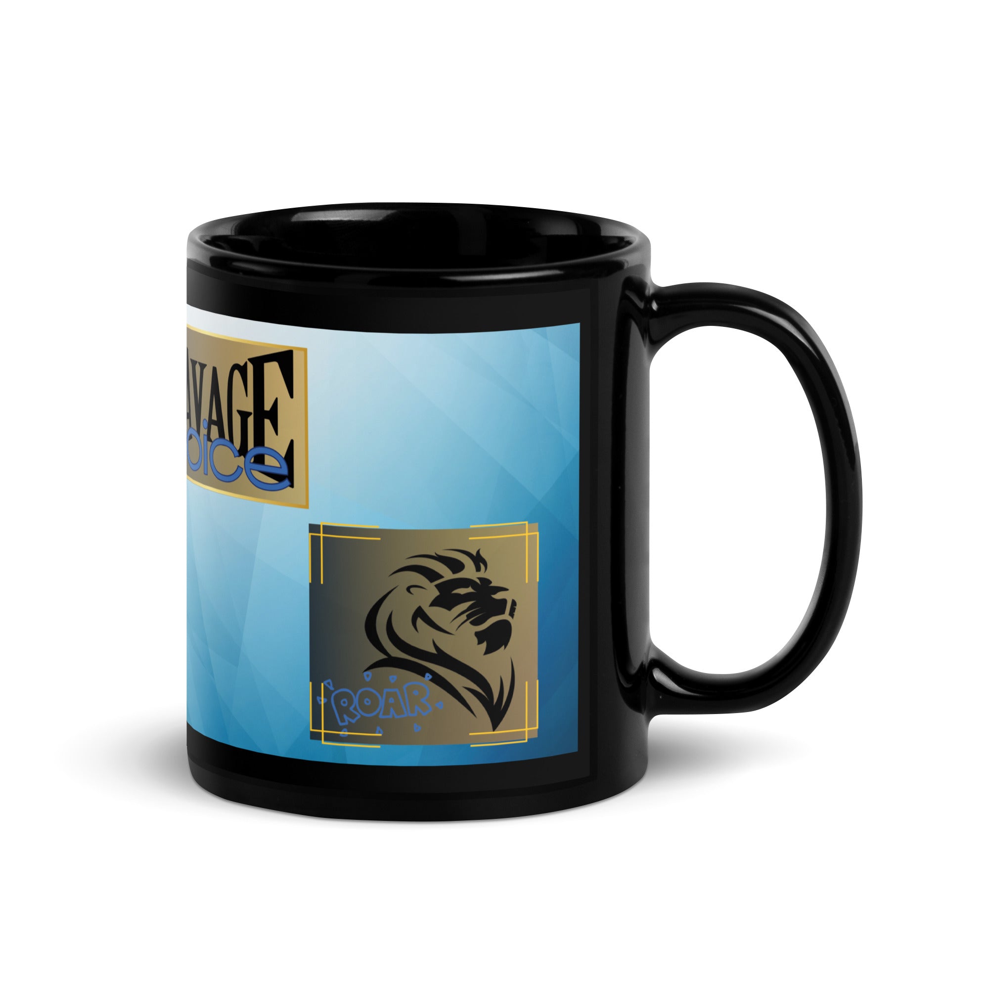 Savage Voice: Lion Style: Classic Ceramic Black Glossy Mug