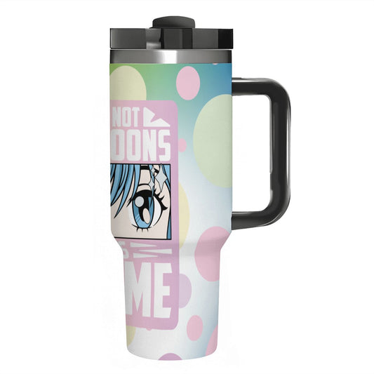 Anime: 40oz Stainless Steel Tumbler with Handle and Straw