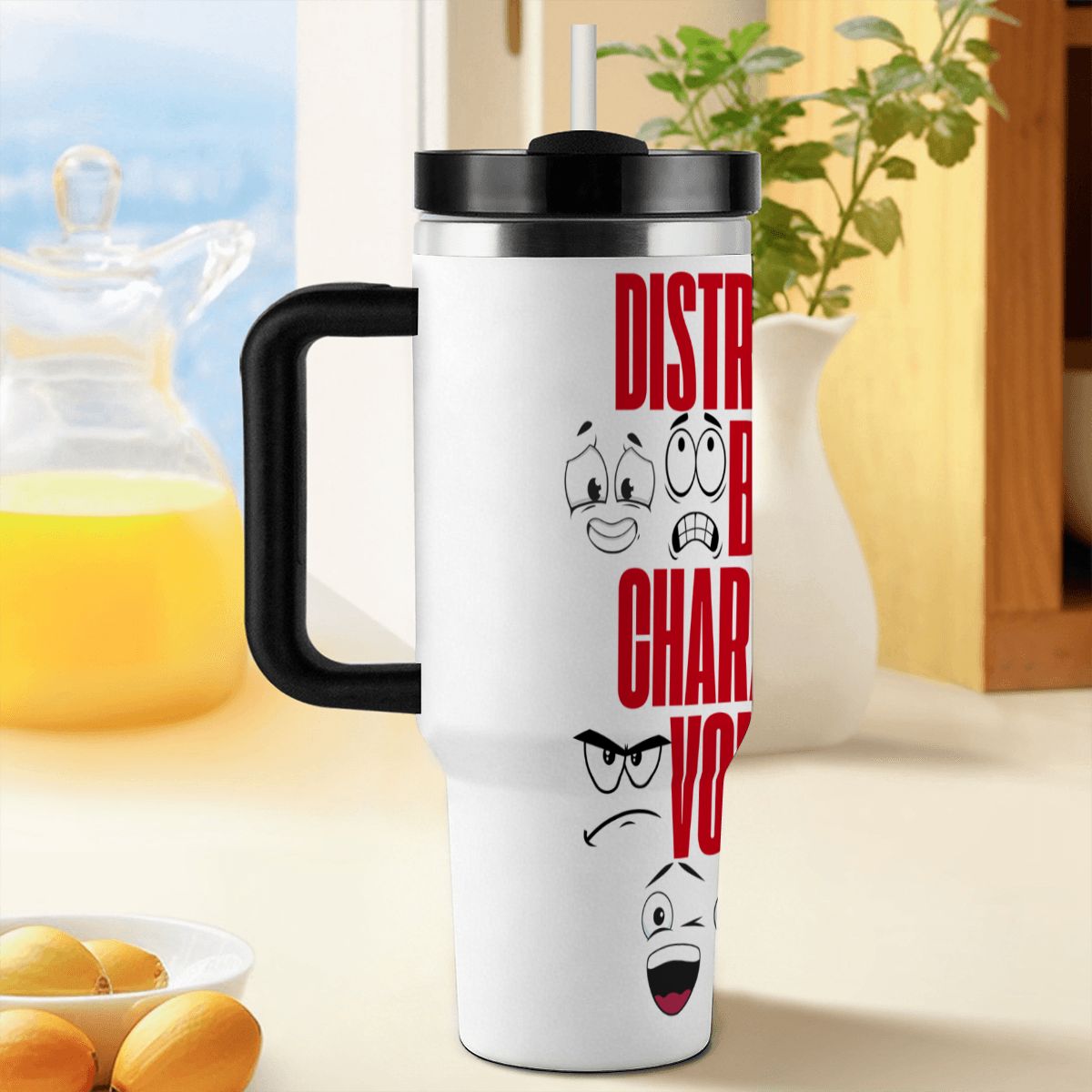 40oz Tumbler with Handle and Straw (Made in USA)