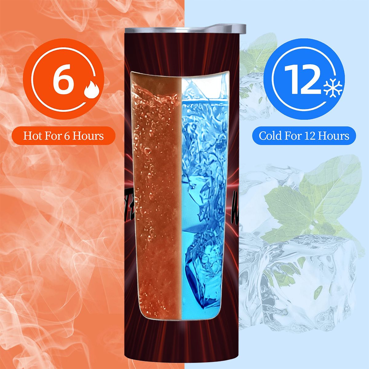 20oz Straight Stainless Steel Tumbler with Straw（Made in USA)