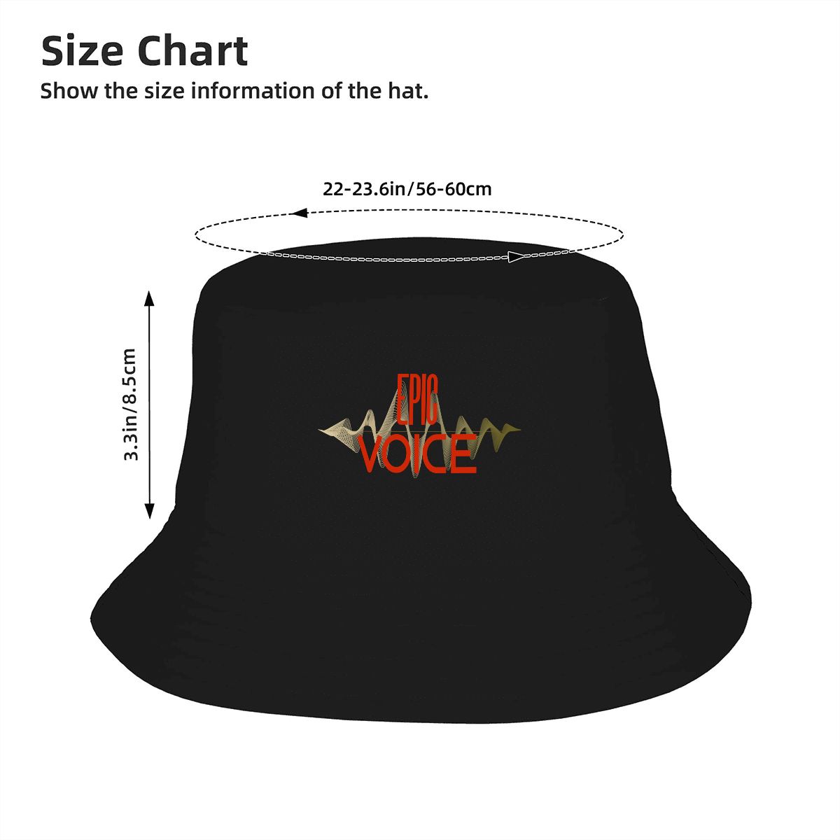 Totally Epic Voice:  Classic Adult Double Layer Bucket Hat