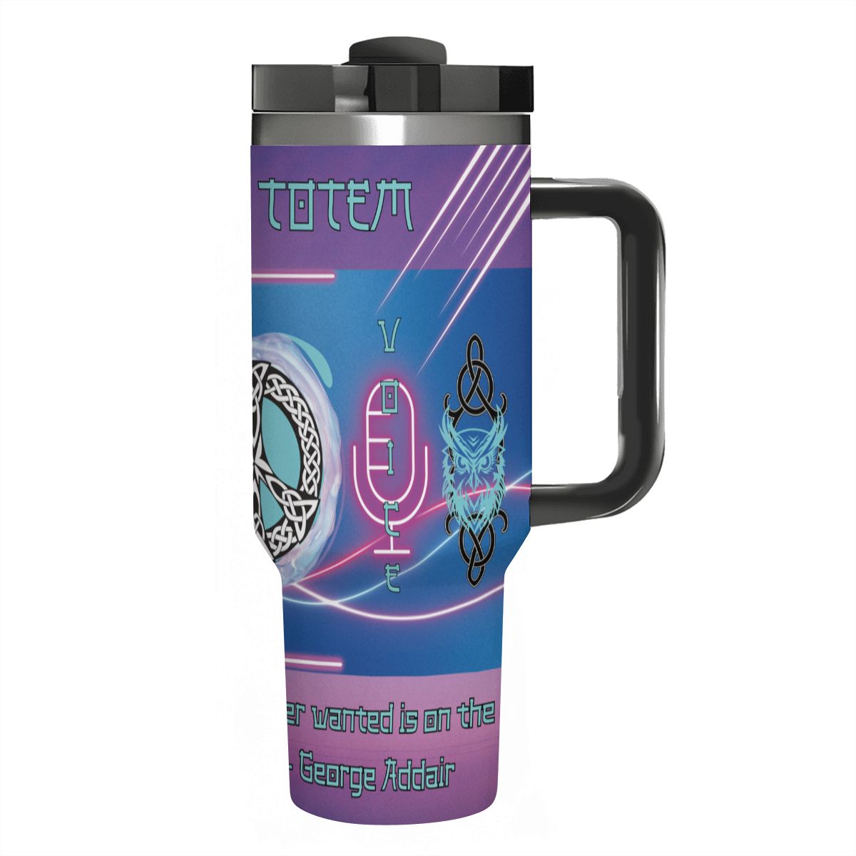 40oz Tumbler with Handle and Straw (Made in USA)