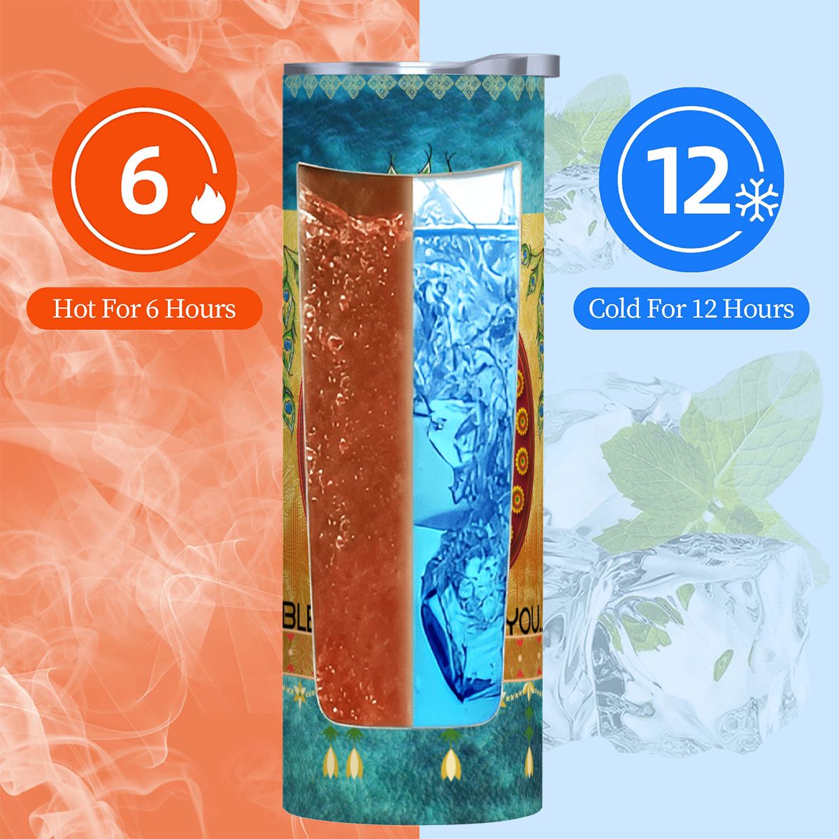 20oz Straight Stainless Steel Tumbler with Straw