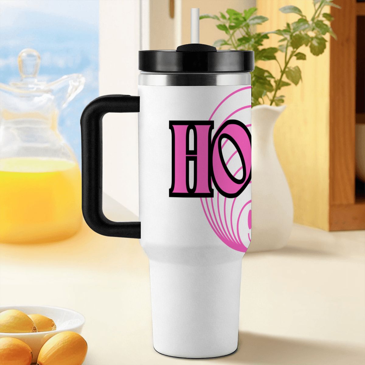 40oz Tumbler with Handle and Straw (Made in USA)