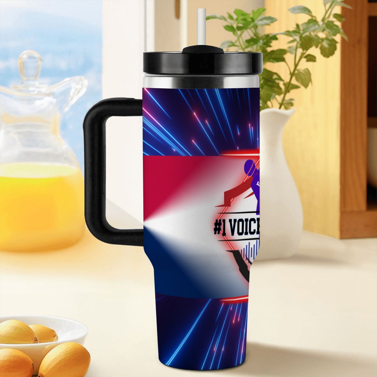 40oz Tumbler with Handle and Straw (Made in USA)