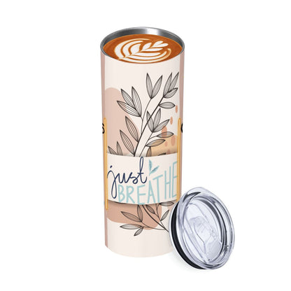 20oz Straight Stainless Steel Tumbler with Straw（Made in USA)