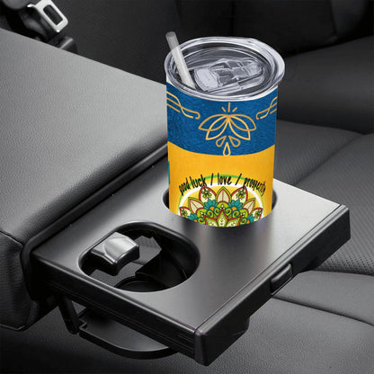 20oz Straight Stainless Steel Tumbler with Straw（Made in USA)