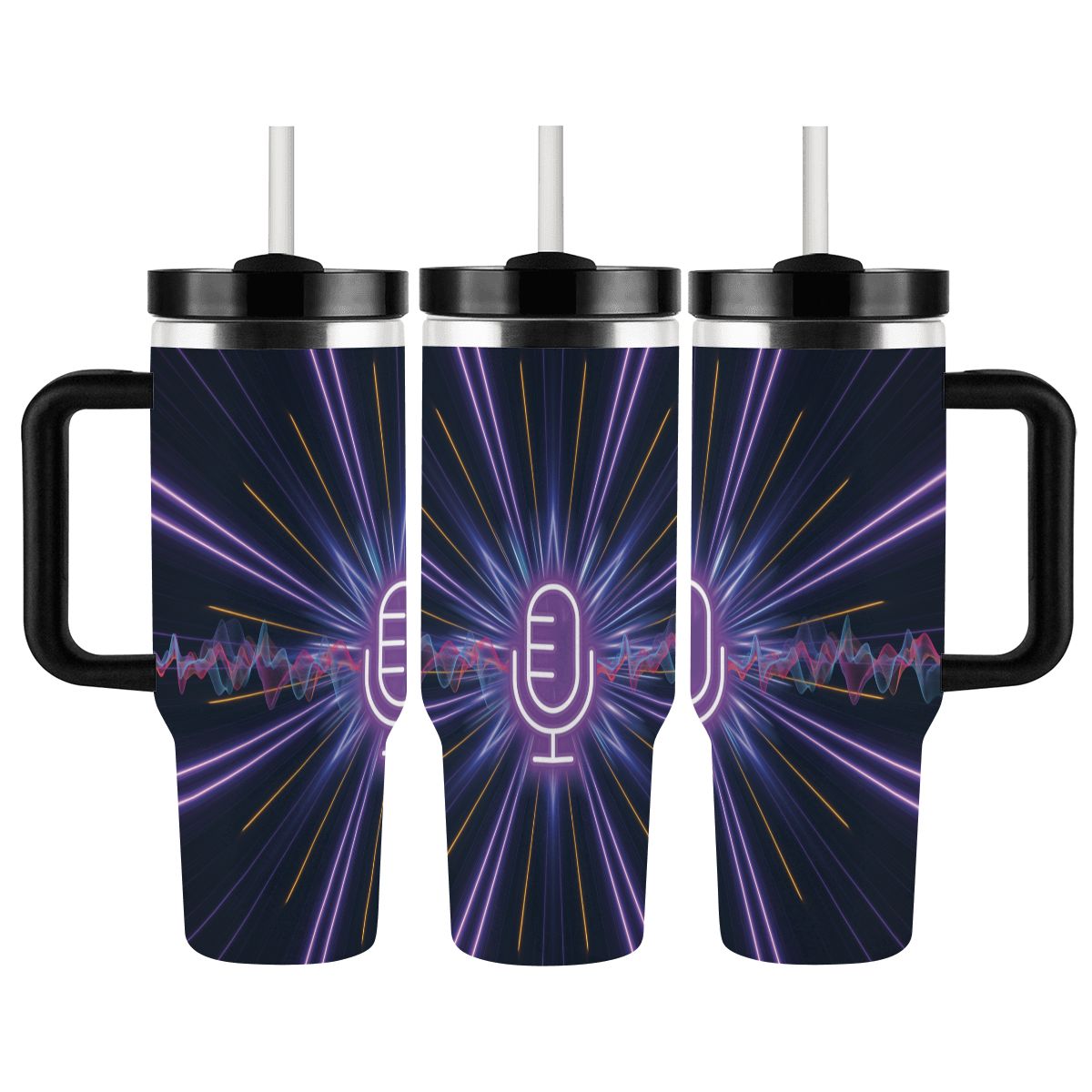 40oz Tumbler with Handle and Straw (Made in USA)
