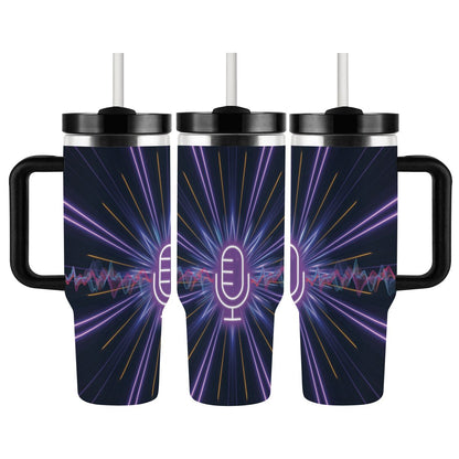 40oz Tumbler with Handle and Straw (Made in USA)