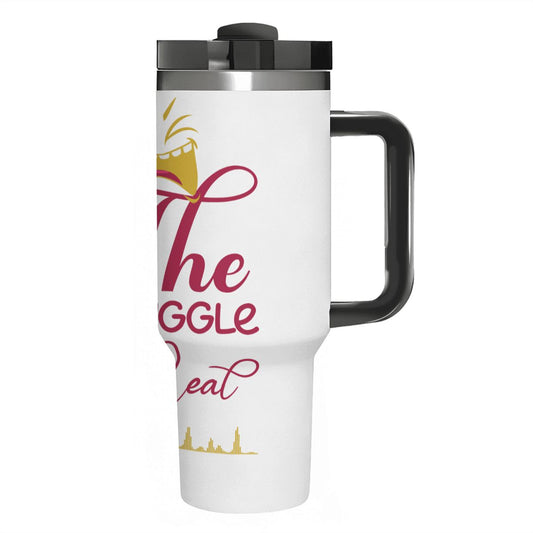 THE STRUGGLE IS REAL: 40oz Tumbler with Handle and Straw