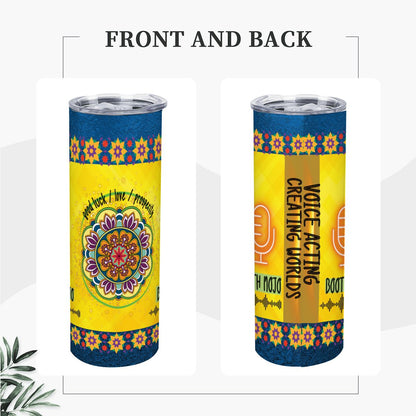 20oz Straight Stainless Steel Tumbler with Straw