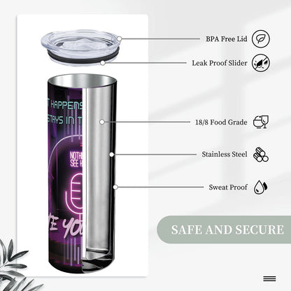CREATE YOUR WORLD: 20oz Straight Stainless Steel Tumbler with Straw