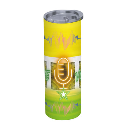 20oz Straight Stainless Steel Tumbler with Straw（Made in USA)