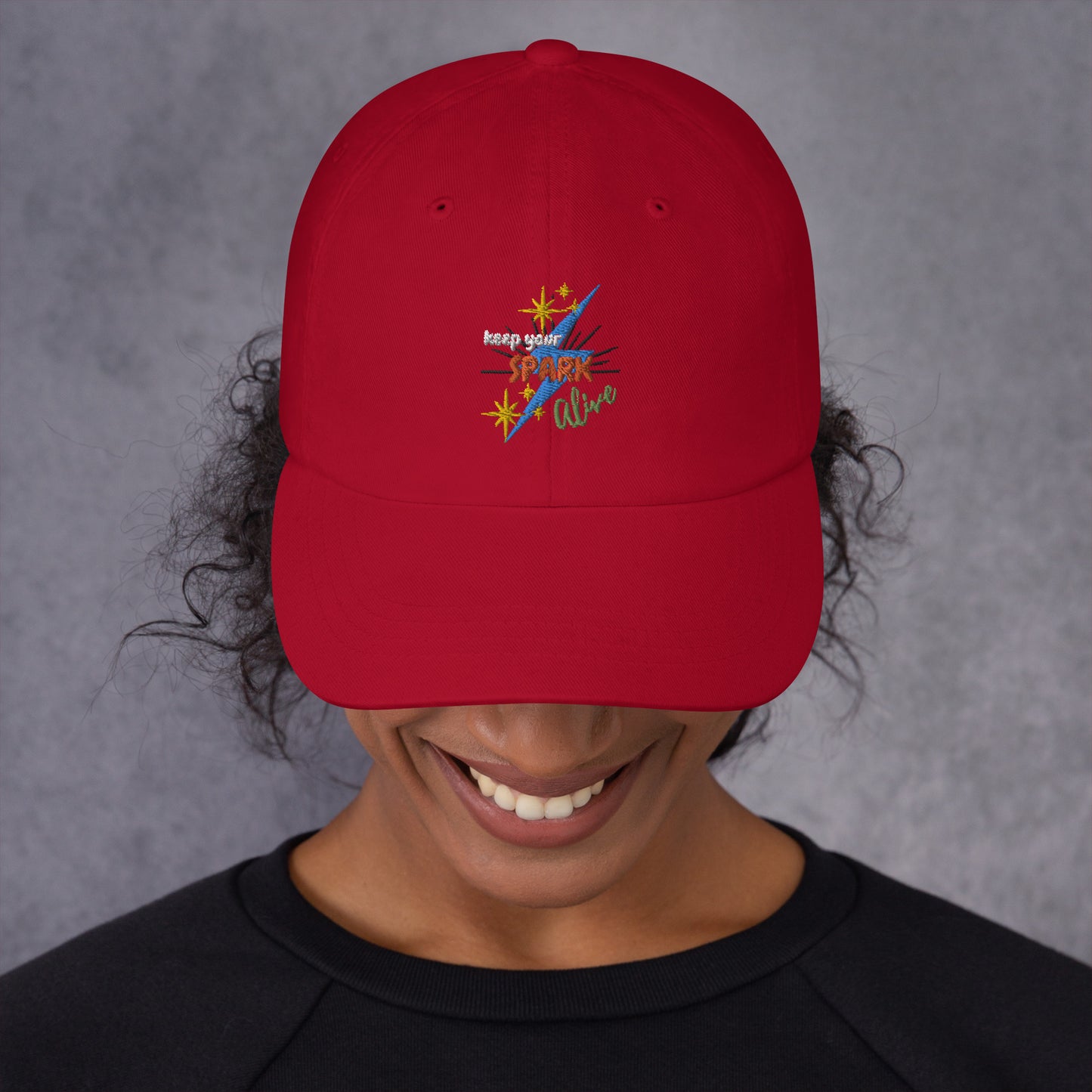 Motivational Affirmation "Keep Your Spark Alive": Classic Lucky Dad Hat