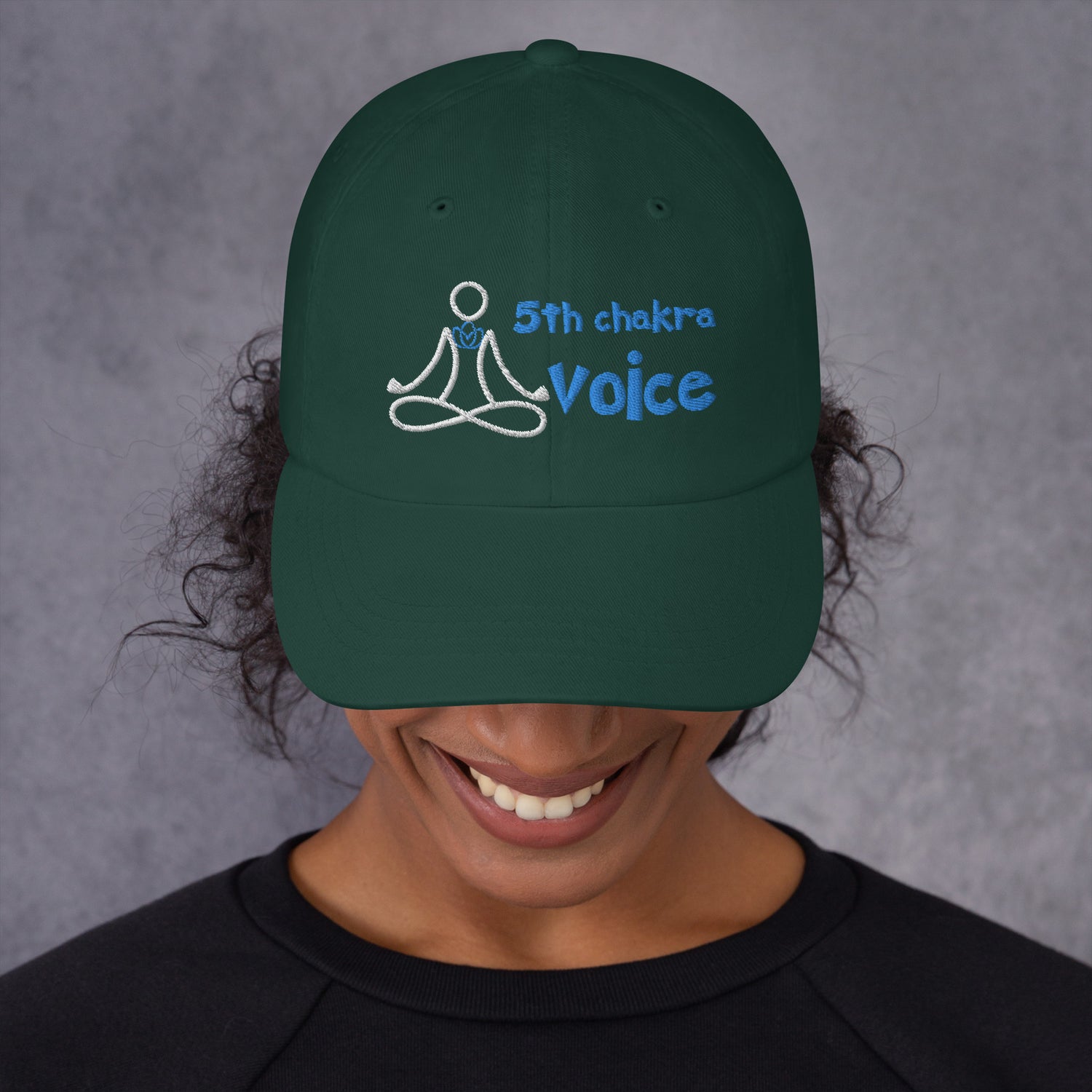 Motivational Yoga 5th Throat &quot;Voice&quot; Vishuddha: Classic LUCKY Dad Hat