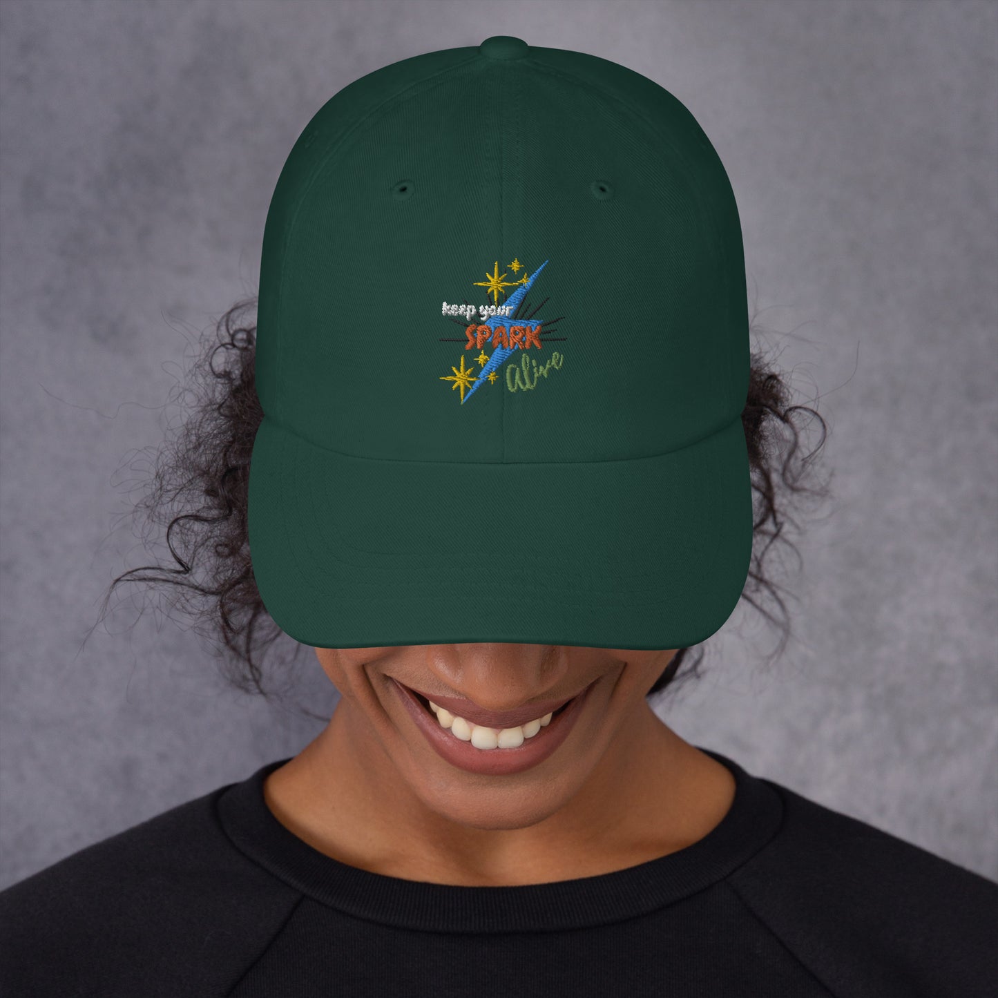 Motivational Affirmation "Keep Your Spark Alive": Classic Lucky Dad Hat