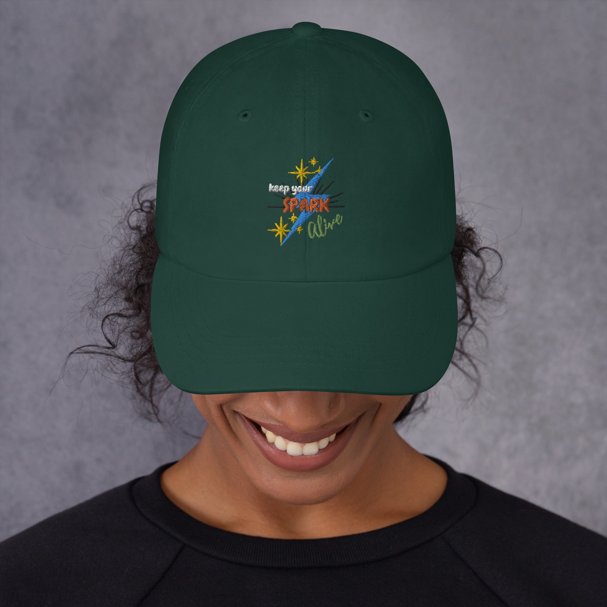 Motivational Affirmation &quot;Keep Your Spark Alive&quot;: Classic Lucky Dad Hat