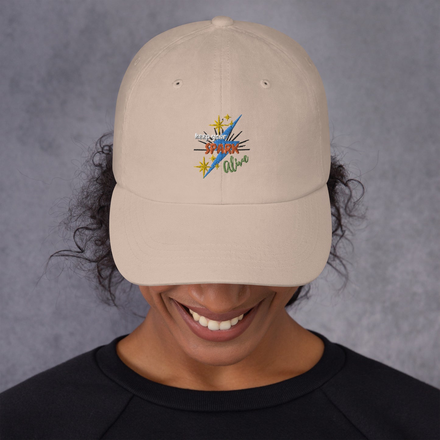 Motivational Affirmation "Keep Your Spark Alive": Classic Lucky Dad Hat