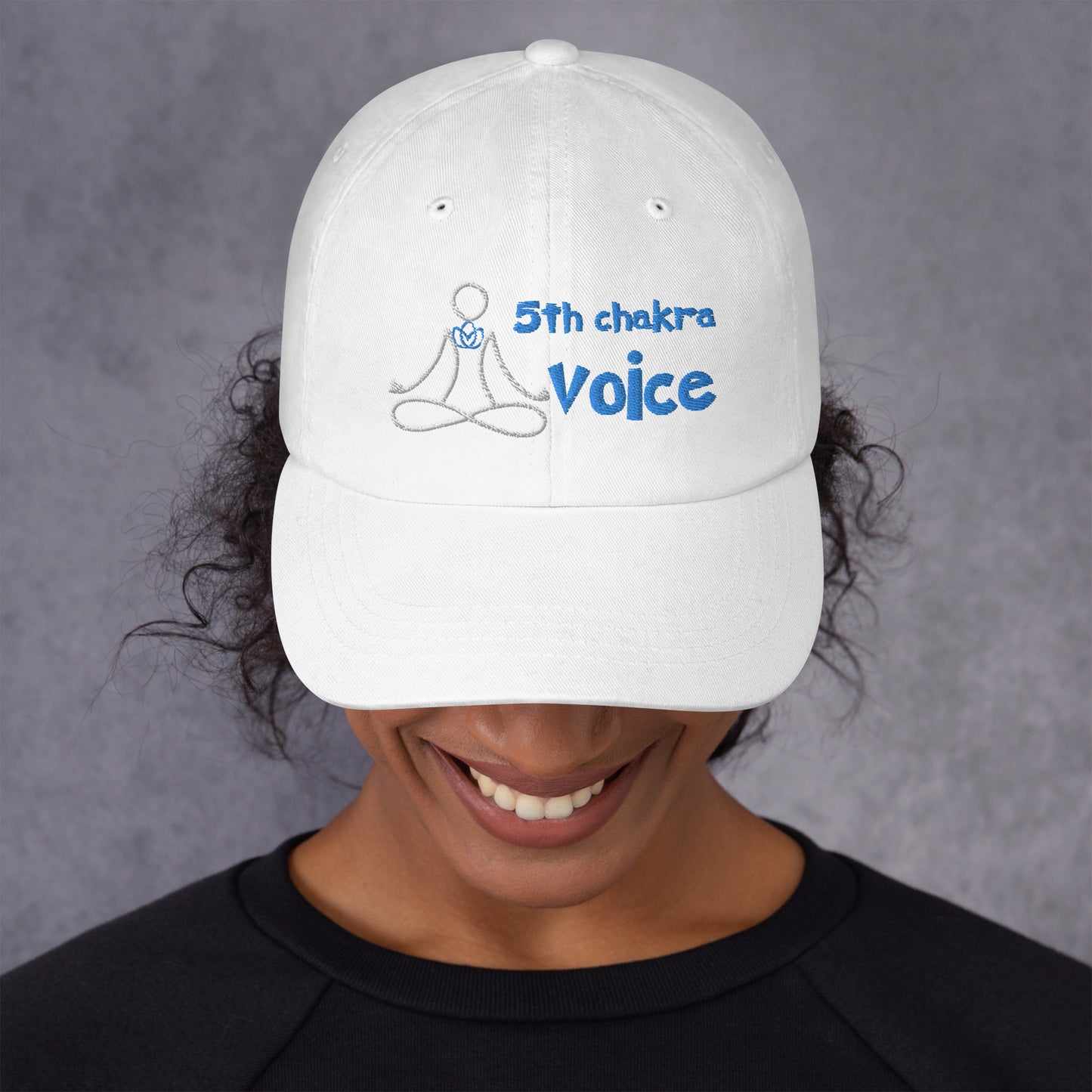 Motivational Yoga 5th Throat "Voice" Vishuddha: Classic LUCKY Dad Hat