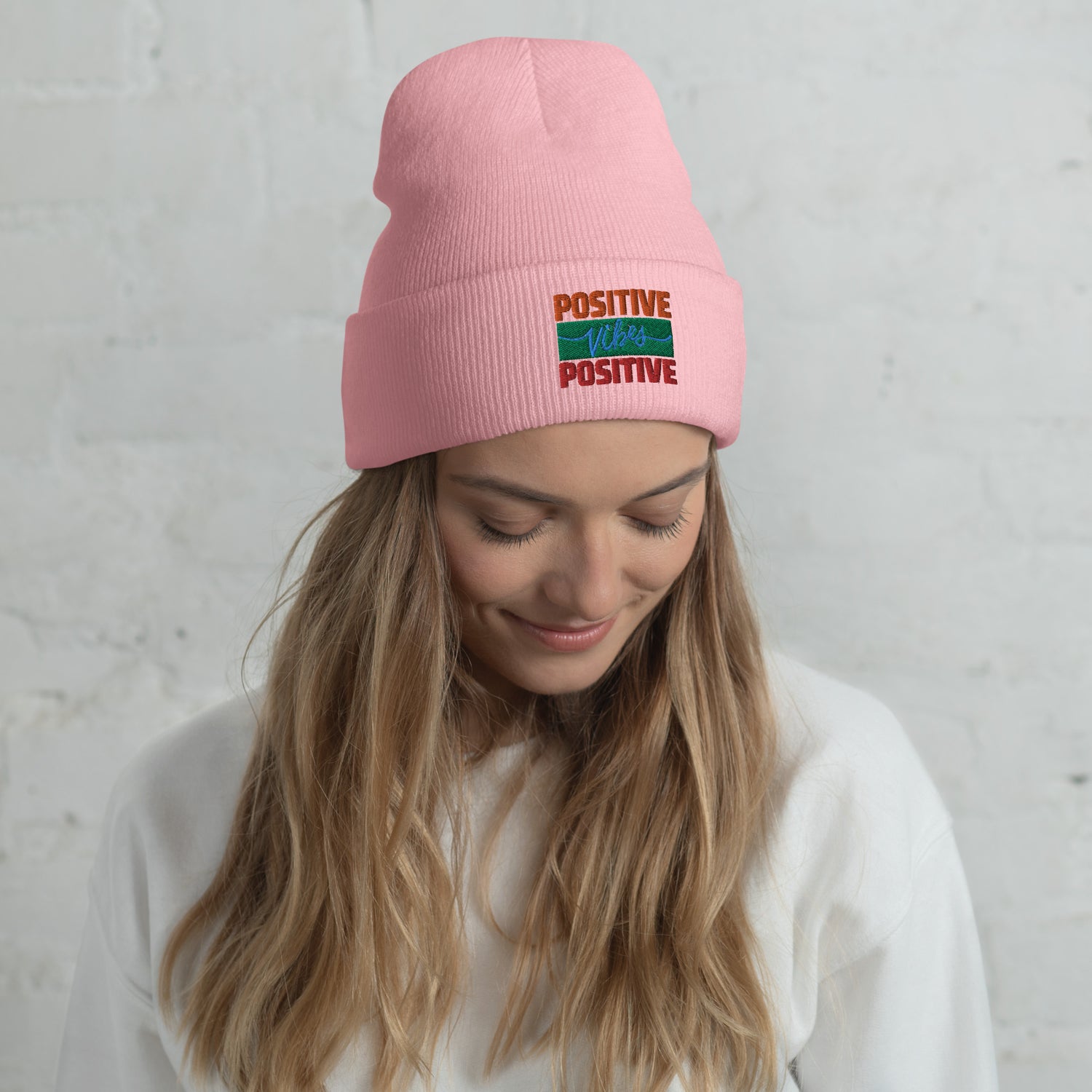 Motivational Positive Vibes: Classic Cuffed Beanie