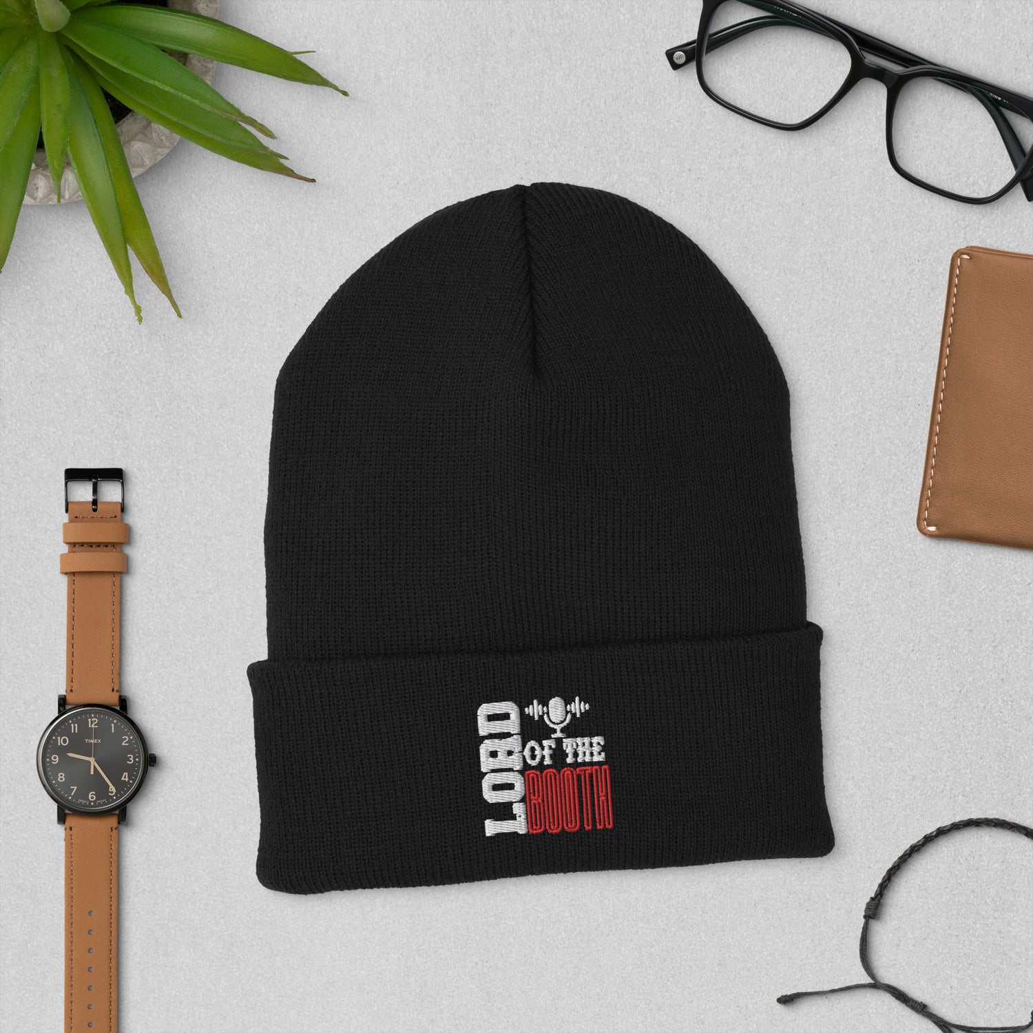 SOTVO Booth Wear: V.O. LORD of the Booth: Red: Classic Stylish Cuffed Beanie