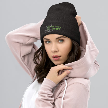 Motivational Yoga 4th Heart Chakra: Classic Stylish Cuffed Beanie