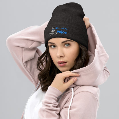 Motivational 5th Throat &quot;Voice&quot; Chakra: Classic Stylish Cuffed Beanie