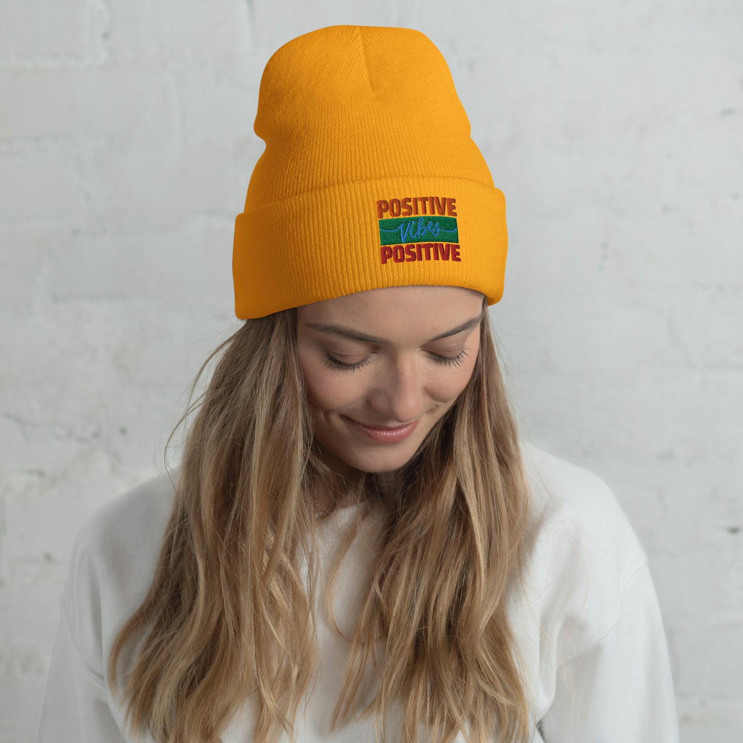 Motivational Positive Vibes: Classic Cuffed Beanie