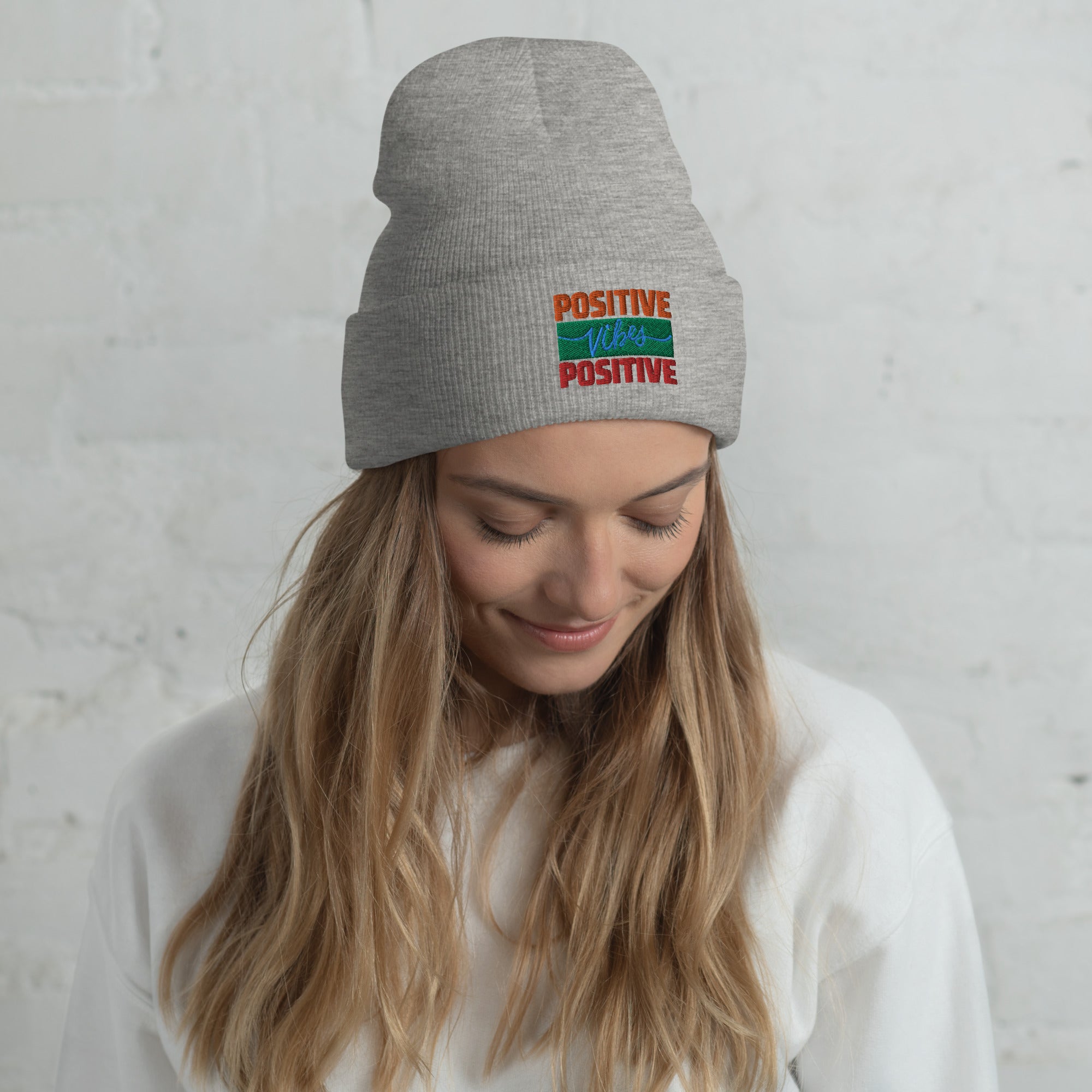 Motivational Positive Vibes: Classic Cuffed Beanie