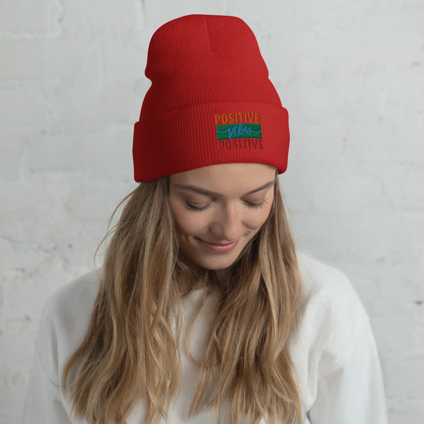 Motivational Positive Vibes: Classic Cuffed Beanie