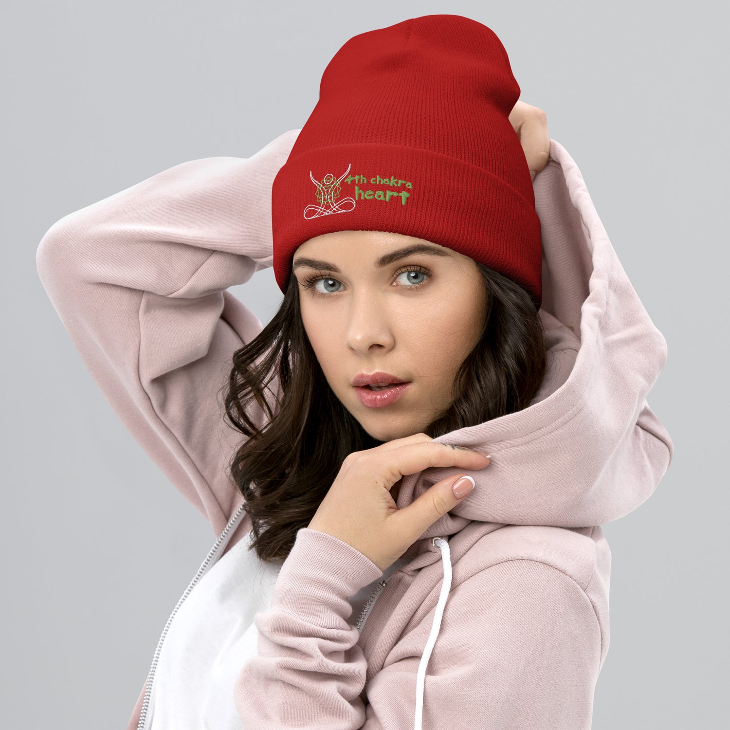 Motivational Yoga 4th Heart Chakra: Classic Stylish Cuffed Beanie