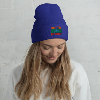 Motivational Positive Vibes: Classic Cuffed Beanie