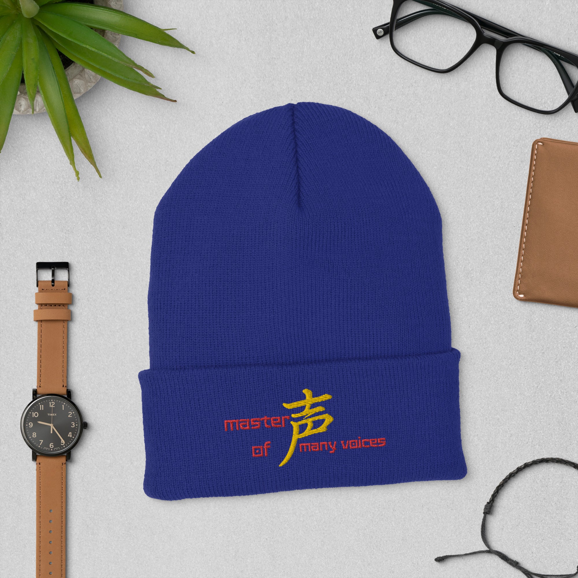 SOTVO Booth Wear: Japanese Symbol for Voices: V.O. Actor: Classic Stylish Cuffed Beanie