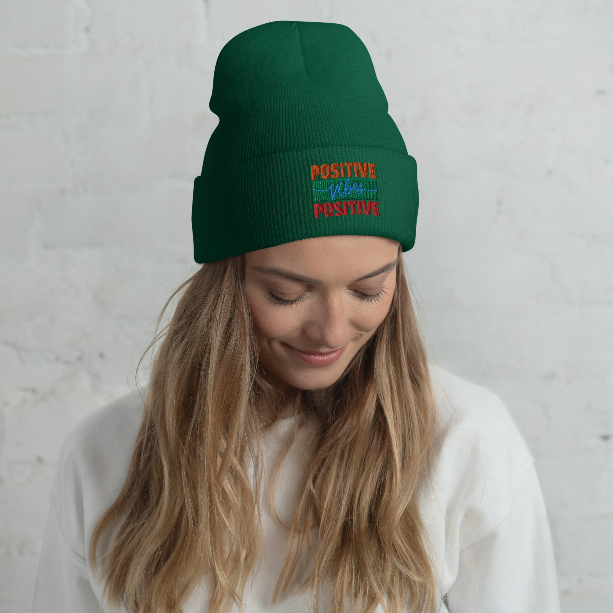 Motivational Positive Vibes: Classic Cuffed Beanie