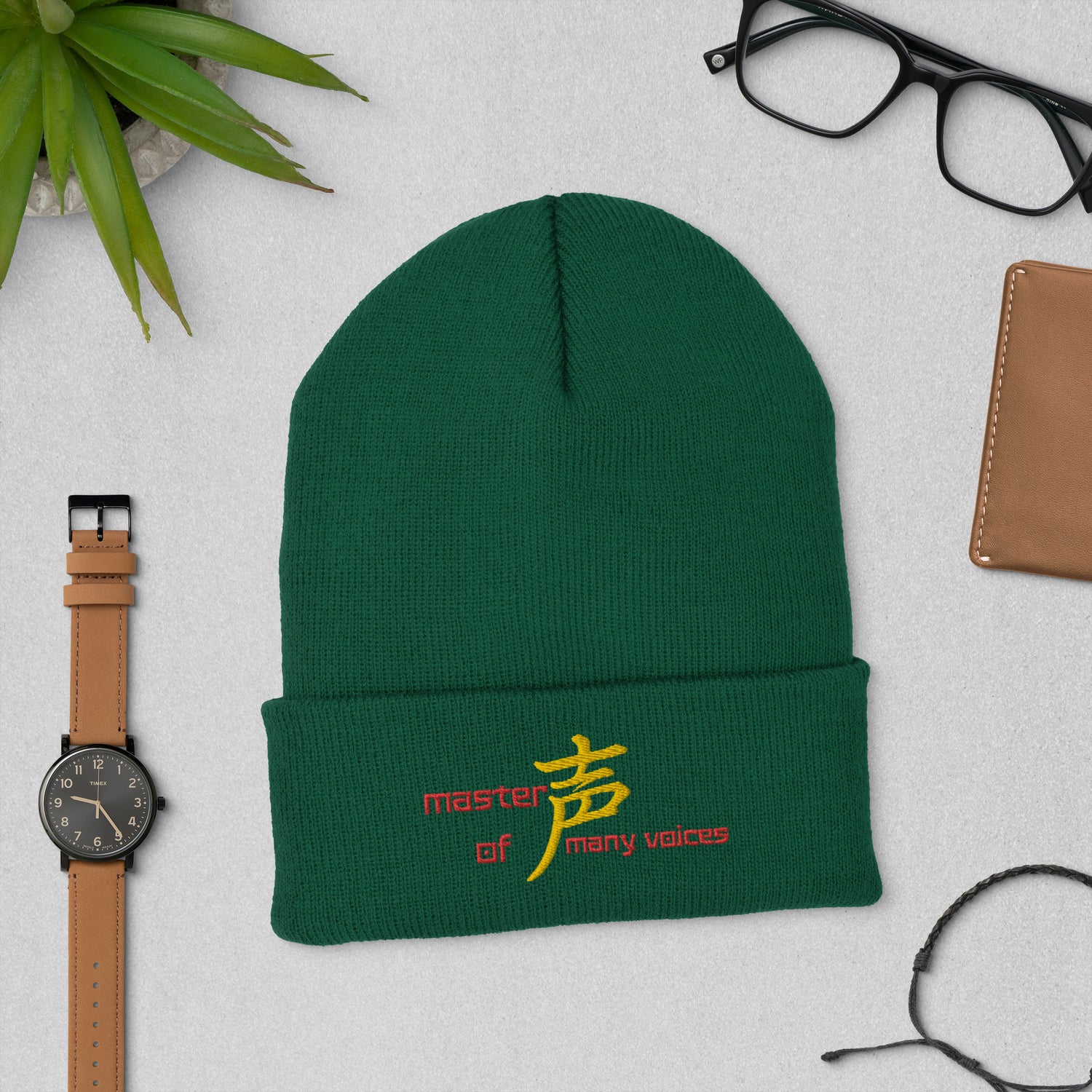 SOTVO Booth Wear: Japanese Symbol for Voices: V.O. Actor: Classic Stylish Cuffed Beanie