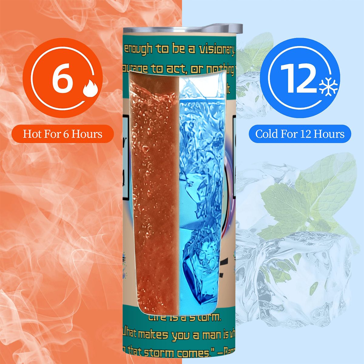20oz Straight Stainless Steel Tumbler with Straw（Made in USA)