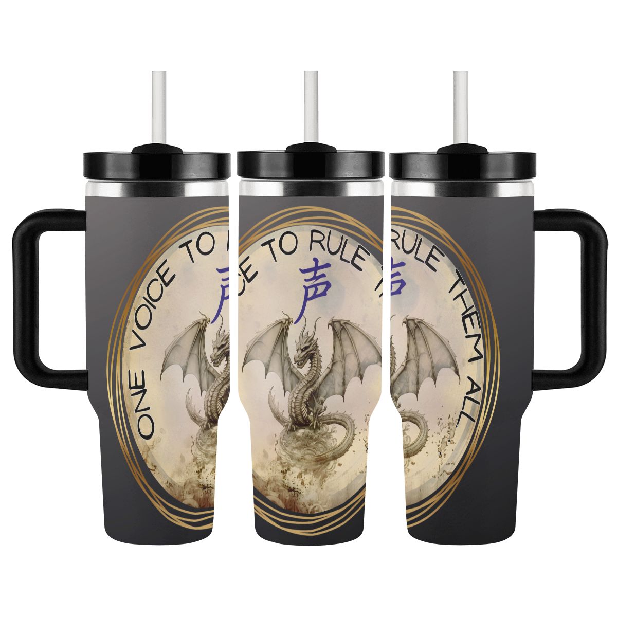 40oz Tumbler with Handle and Straw (Made in USA)