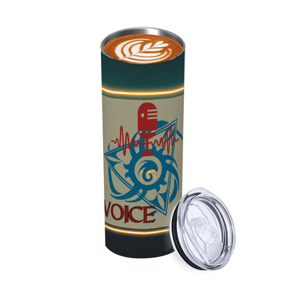 20oz Straight Stainless Steel Tumbler with Straw（Made in USA)