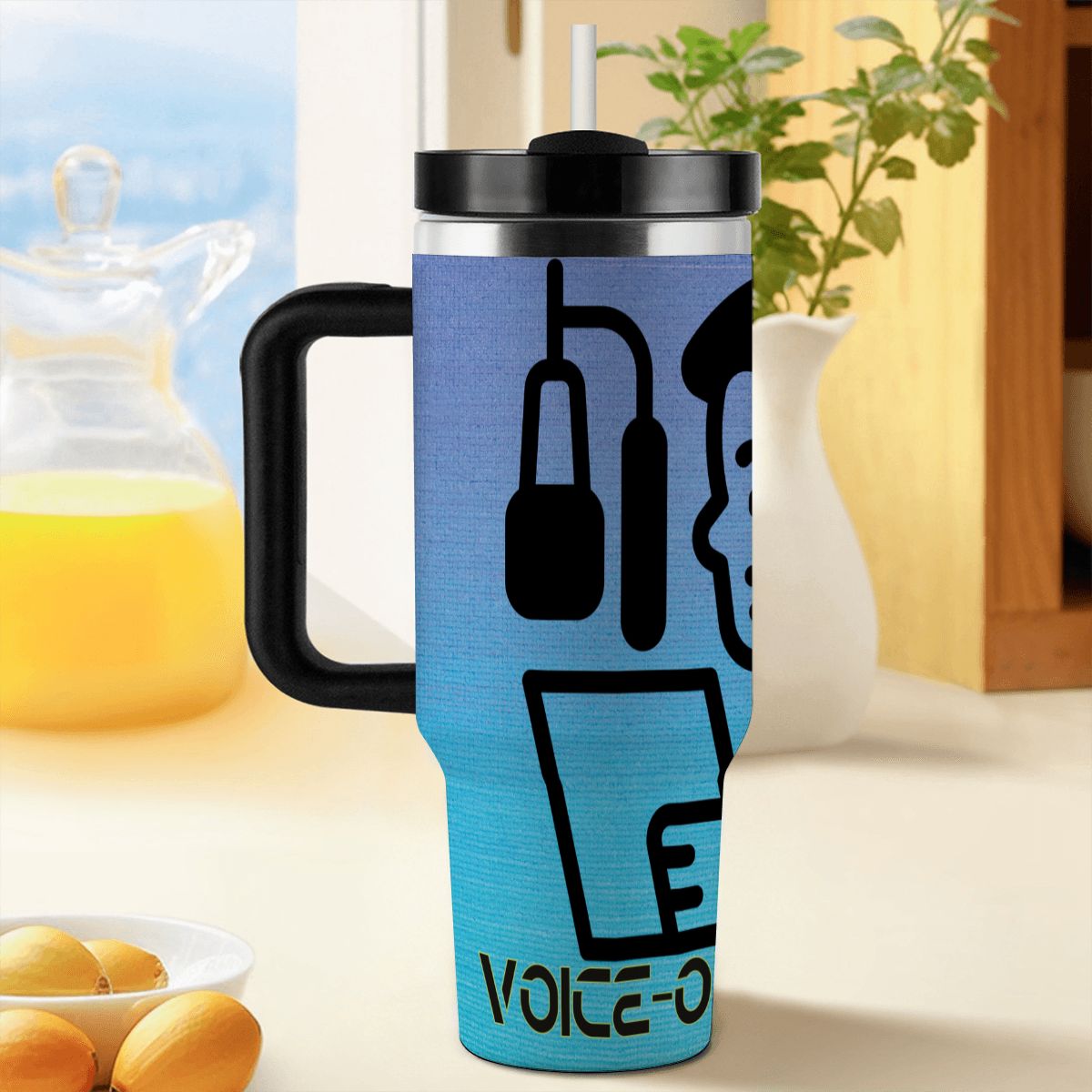 40oz Tumbler with Handle and Straw (Made in USA)