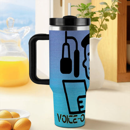 40oz Tumbler with Handle and Straw (Made in USA)