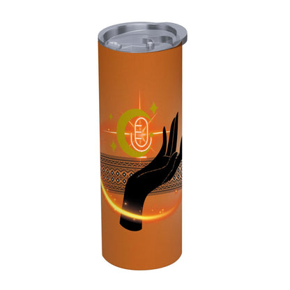 20oz Straight Stainless Steel Tumbler with Straw