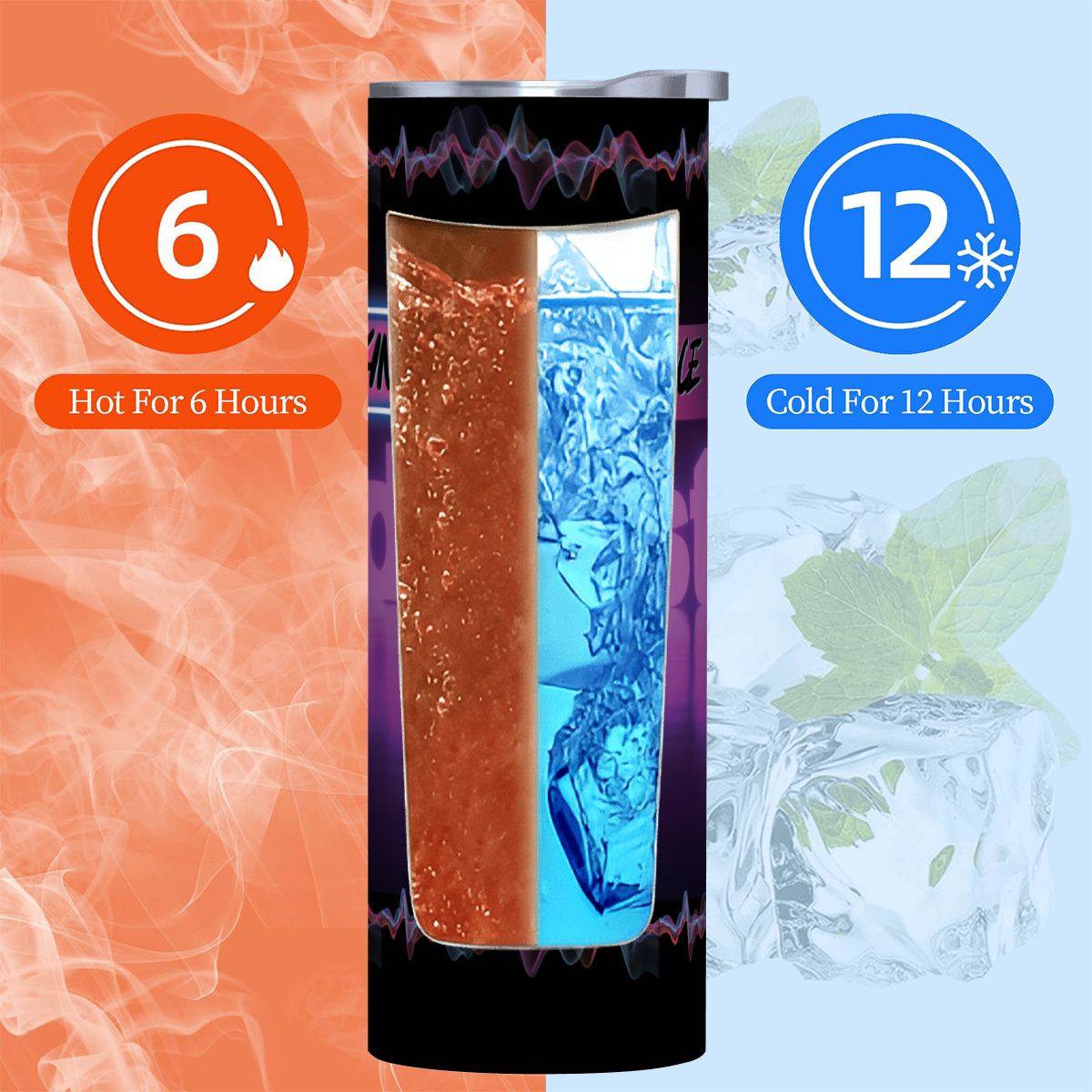 20oz Straight Stainless Steel Tumbler with Straw（Made in USA)