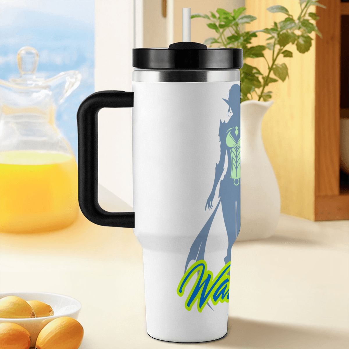 40oz Tumbler with Handle and Straw (Made in USA)