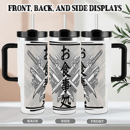 40oz Tumbler with Handle and Straw (Made in USA)