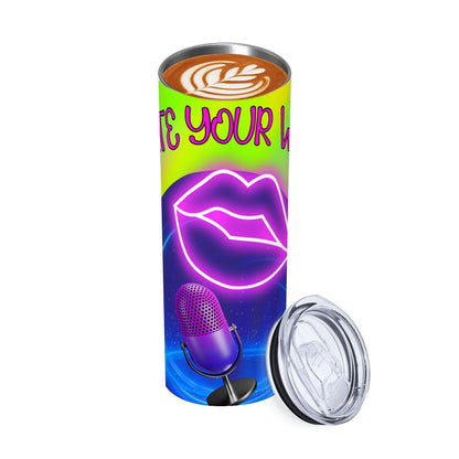 Stay Hydrated In STYLE: 20oz Straight Stainless Steel Tumbler with Straw