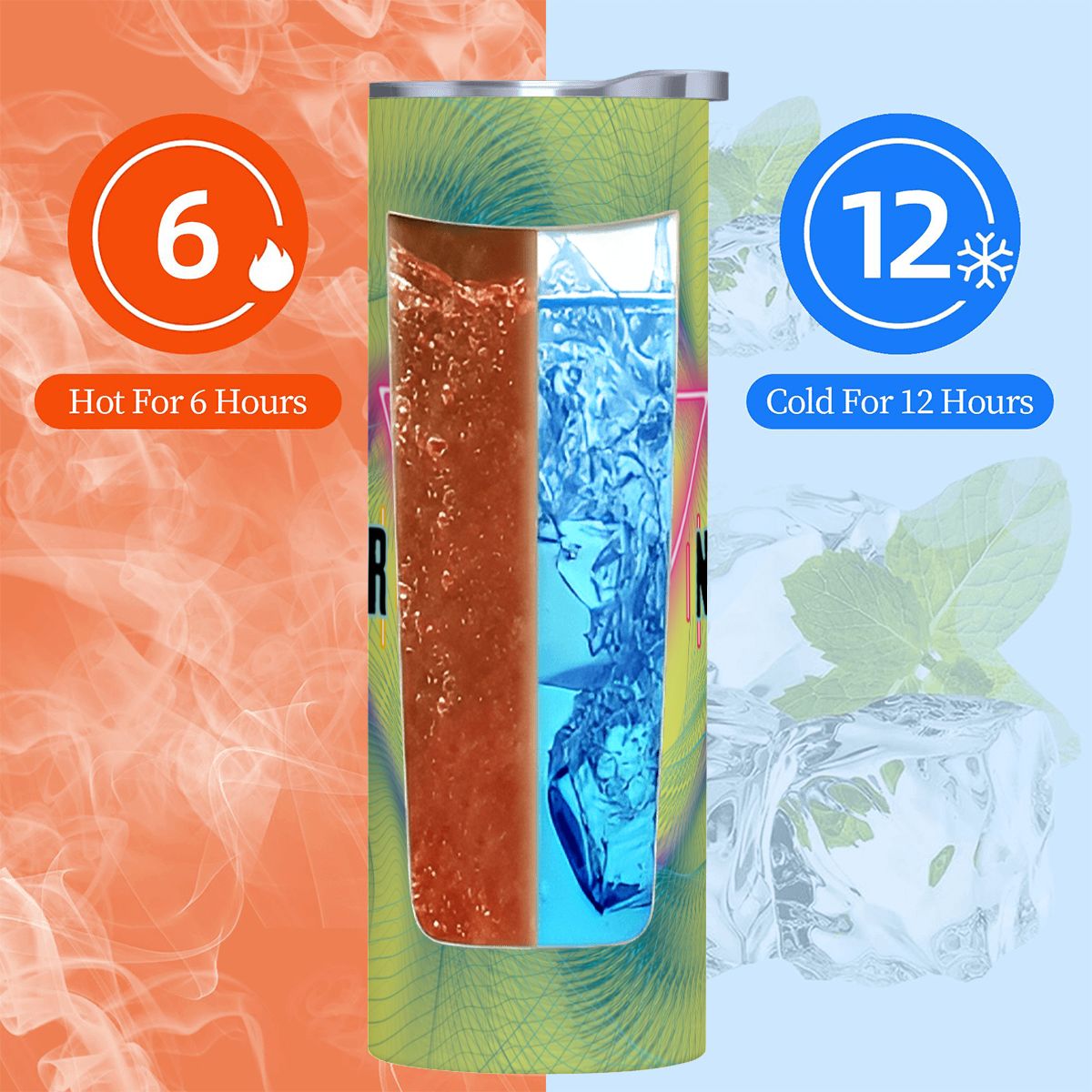 20oz Straight Stainless Steel Tumbler with Straw（Made in USA)