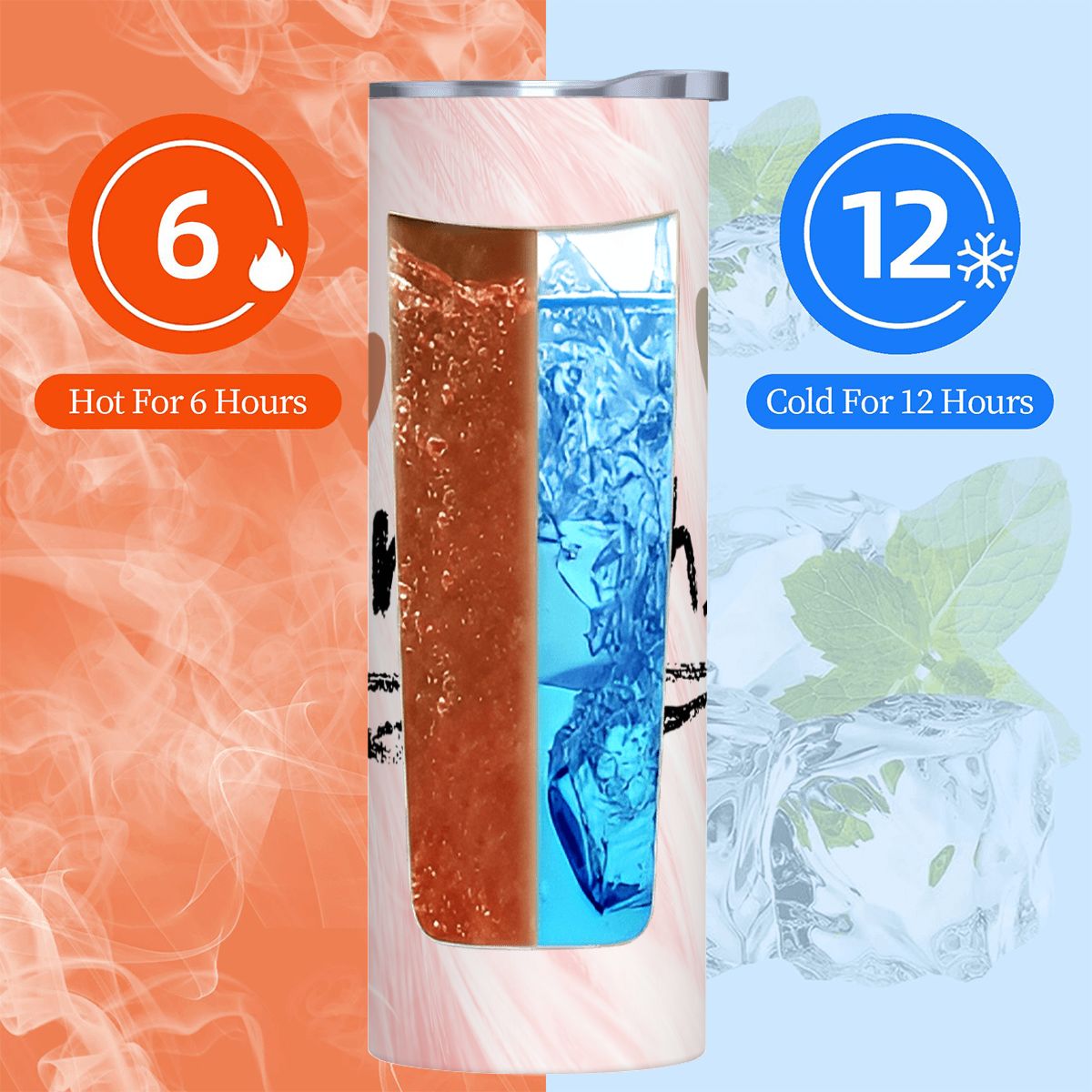 20oz Straight Stainless Steel Tumbler with Straw（Made in USA)