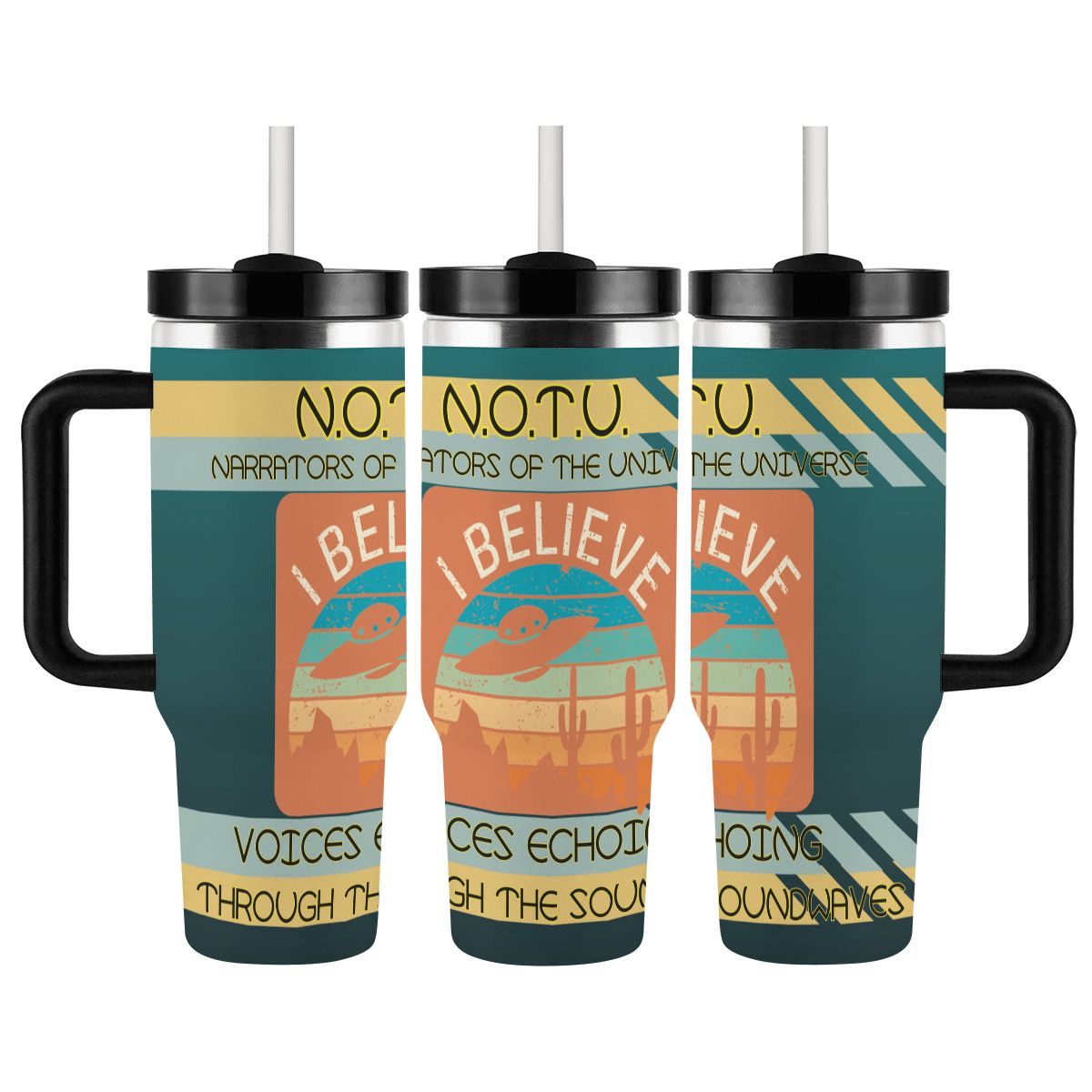 40oz Tumbler with Handle and Straw (Made in USA)
